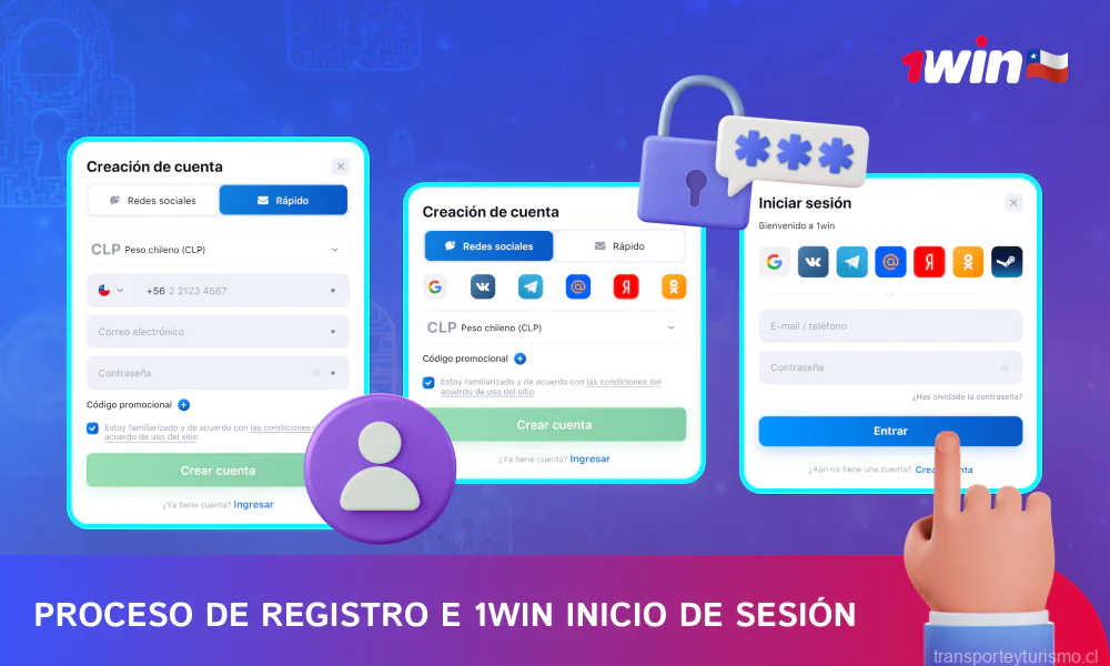 Para registrarse en el sitio web de 1win Chilli y acceder a su cuenta, los jugadores deben seguir unos sencillos pasos